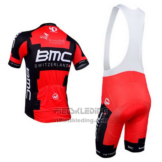 2013 Fietskleding BMC Zwart en Rood Korte Mouwen en Koersbroek